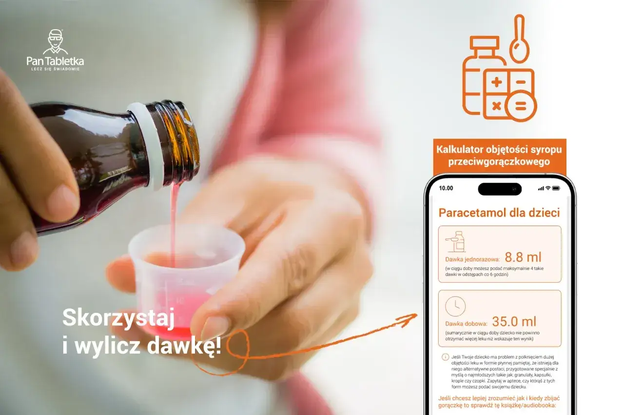 Obliczanie dawki paracetamolu dla dzieci. Czy paracetamol jest bezpieczny? Aplikacja pomaga dobrać odpowiednią ilość syropu.